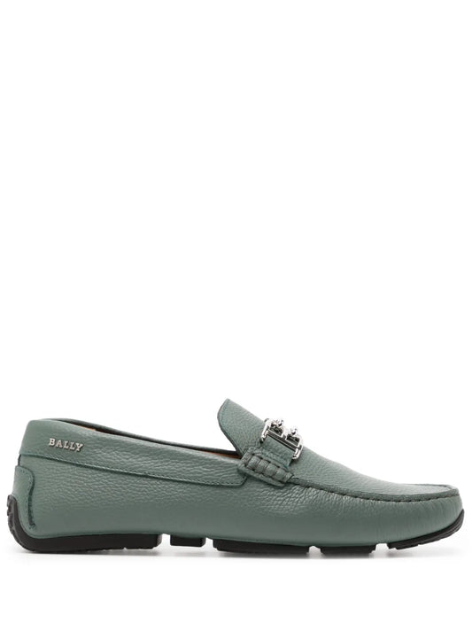 Bally BB-plaque leather loafers