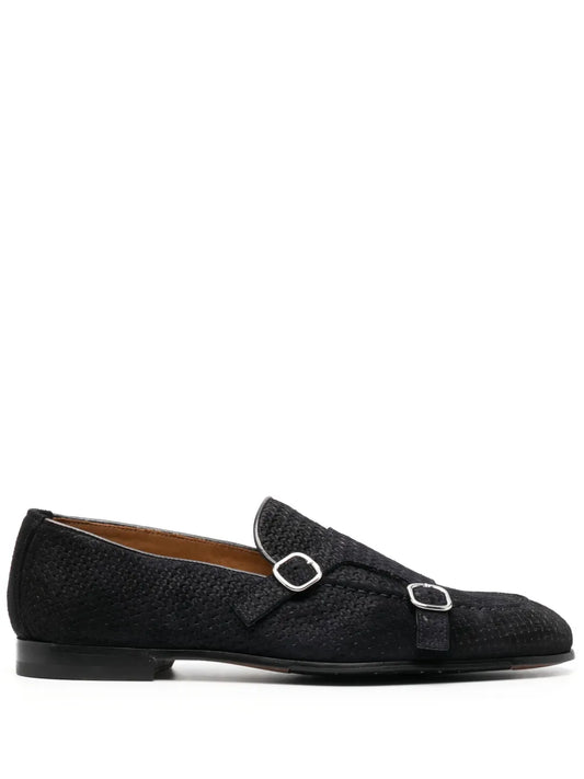 Doucal's interwoven leather monk shoes