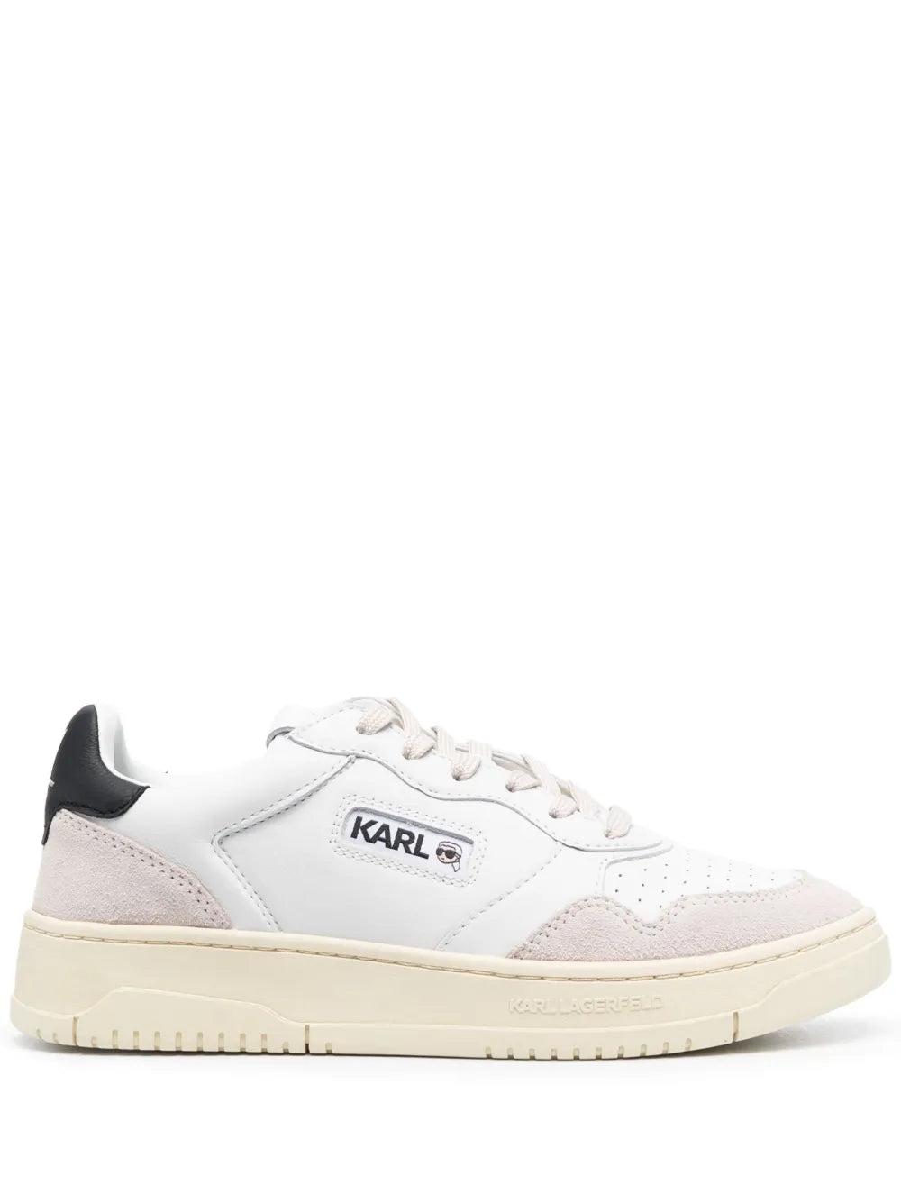 Karl Lagerfeld colour-panelled leather sneakers