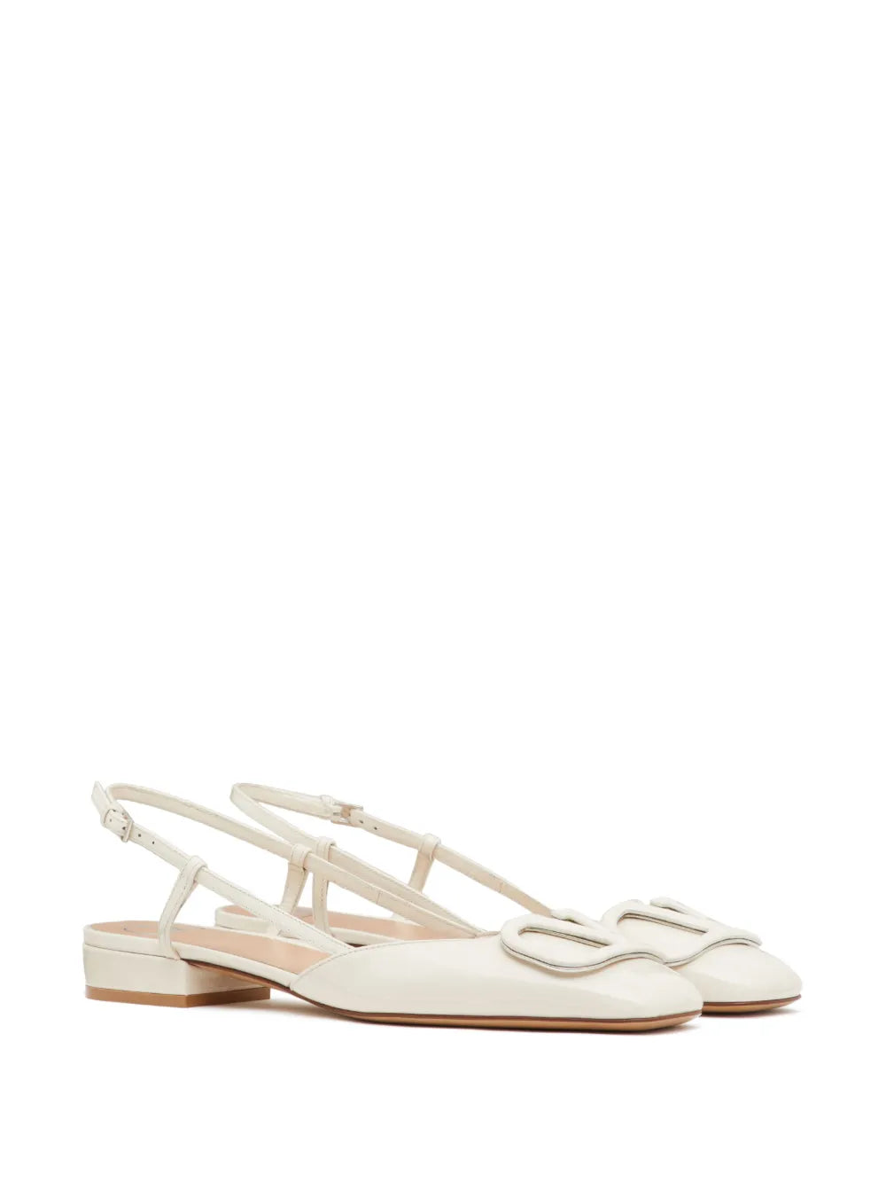 Valentino Garavani VLogo leather slingback ballerina shoes