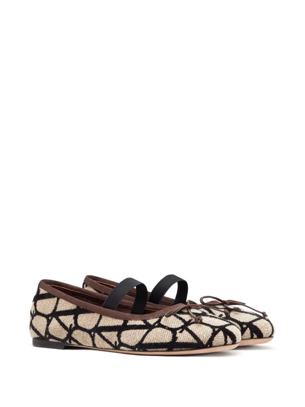 Valentino Garavani Toile Iconographe ballerina shoes