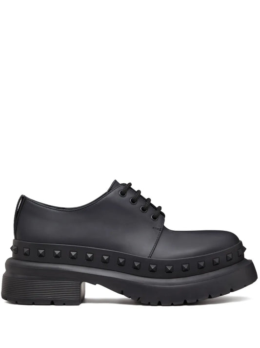 Valentino Garavani M-Way Rockstud leather Derby shoes