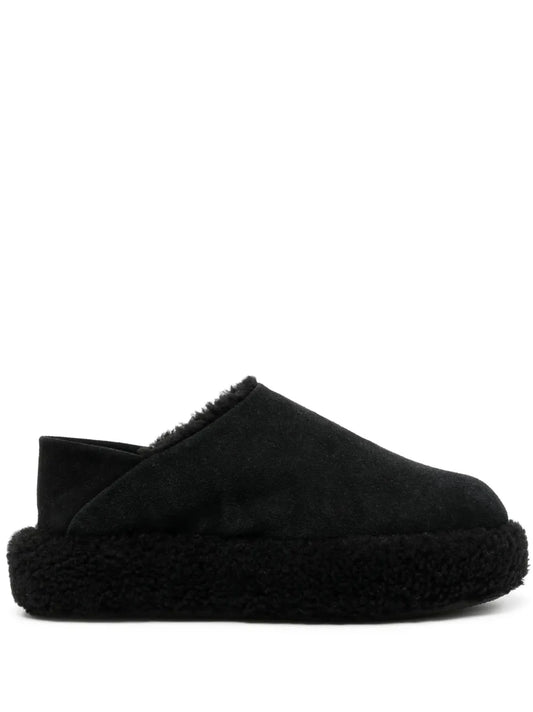 Natasha Zinko Monster shearling convertible slides