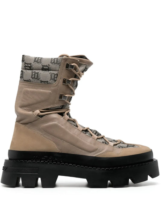 MISBHV Ibiza jacquard-monogram boots