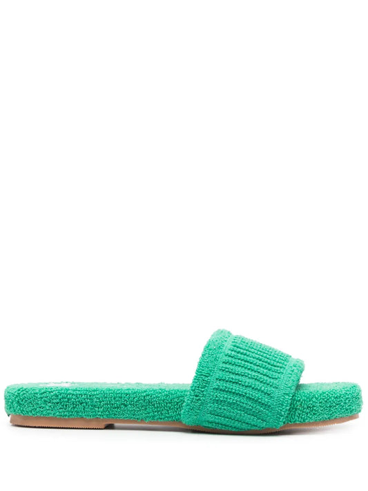 Manebi terrycloth flat slides 