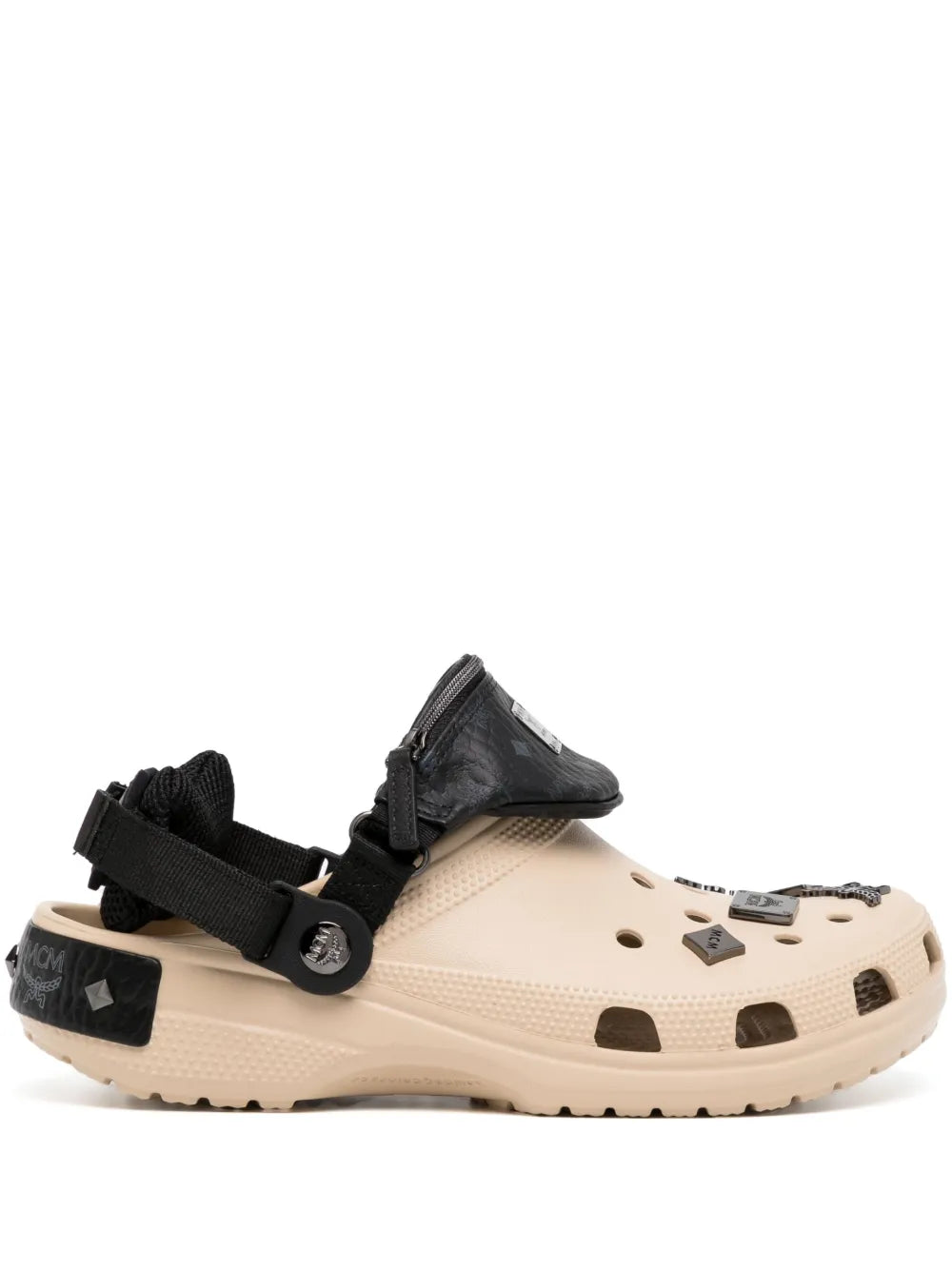 MCM x Crocs belt bag-detail clogs