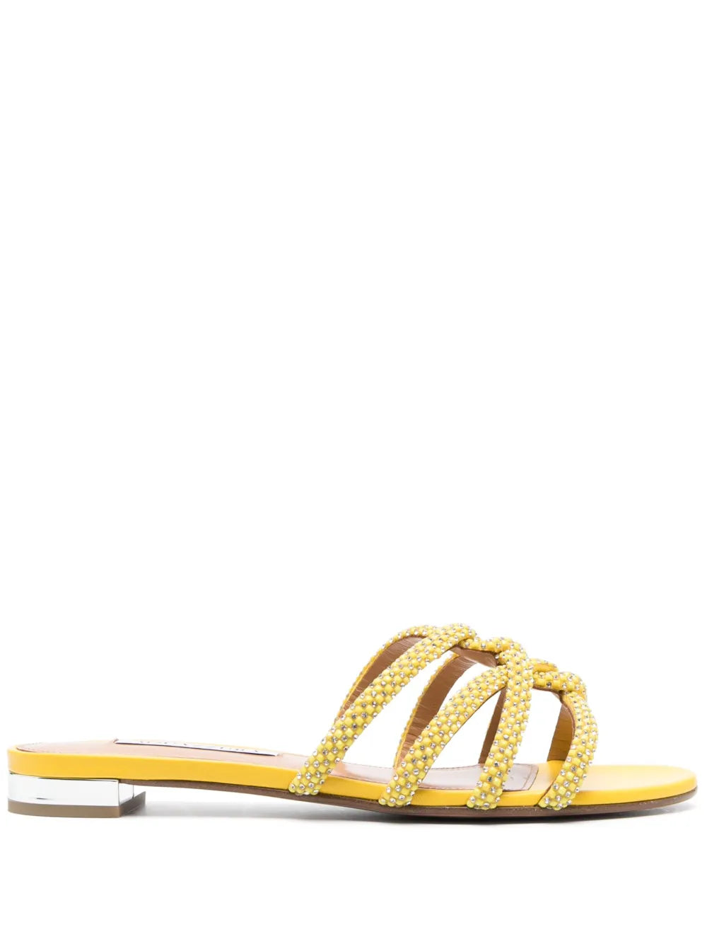 Aquazzura crystal-embellished flat sandals