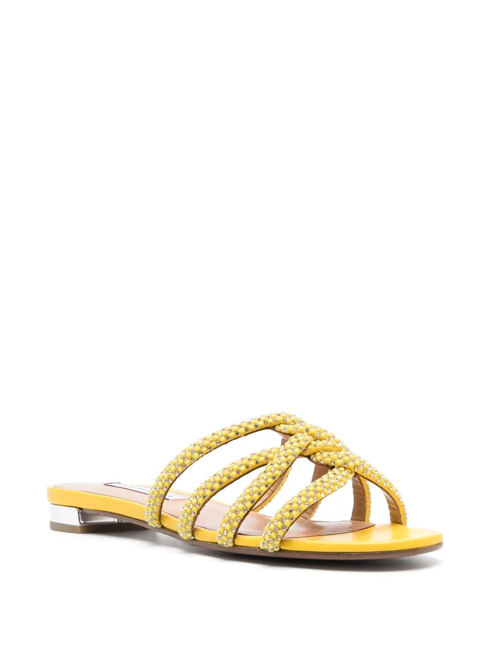 Aquazzura crystal-embellished flat sandals