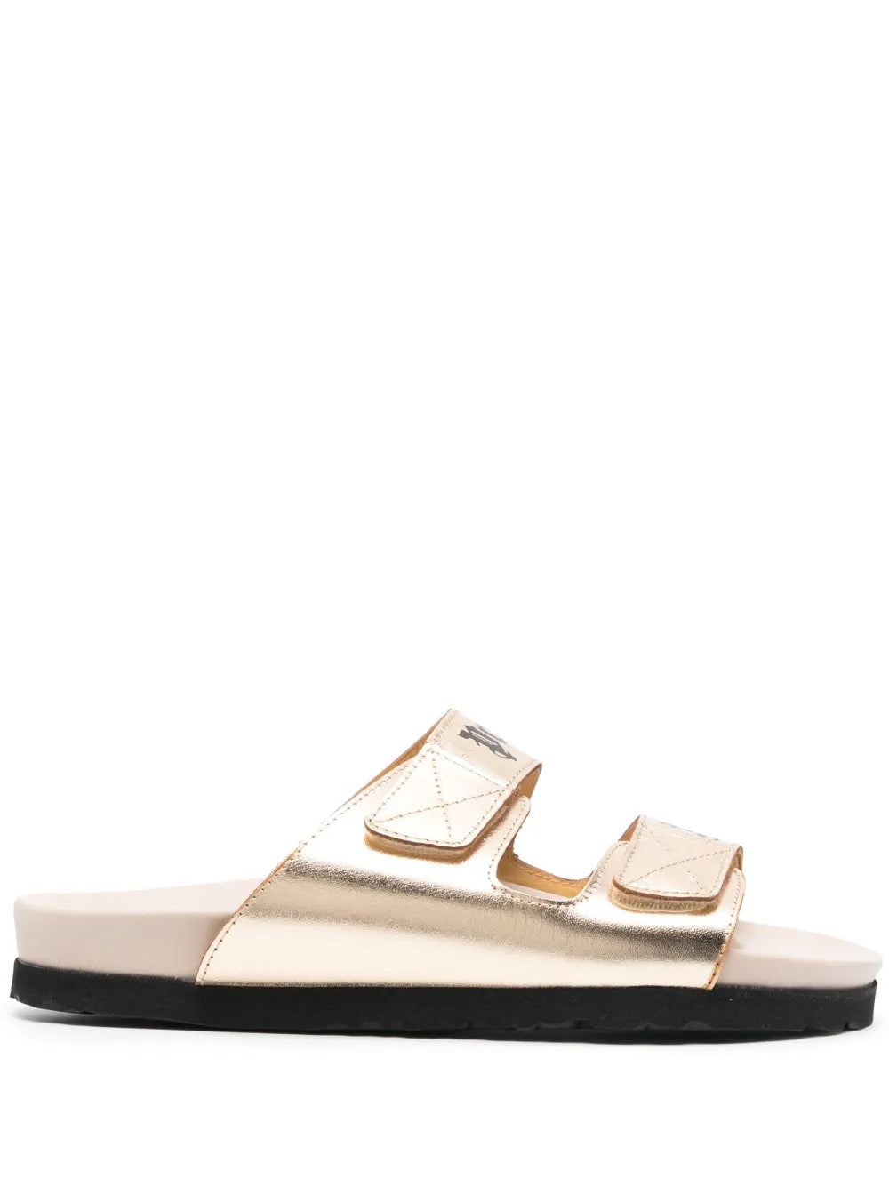 Palm Angels logo-print leather slides