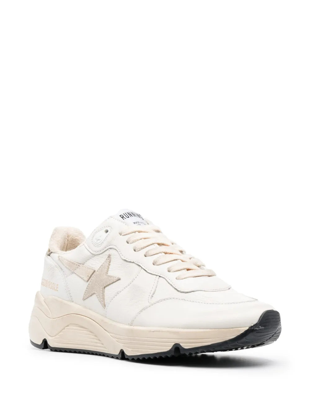 Golden Goose logo-print leather sneakers 