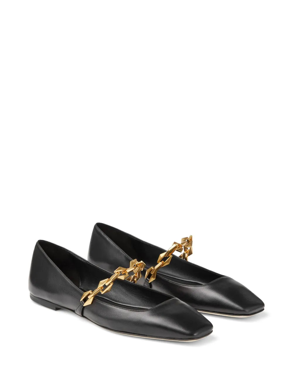 Jimmy Choo Diamond Tilda leather ballerina shoes