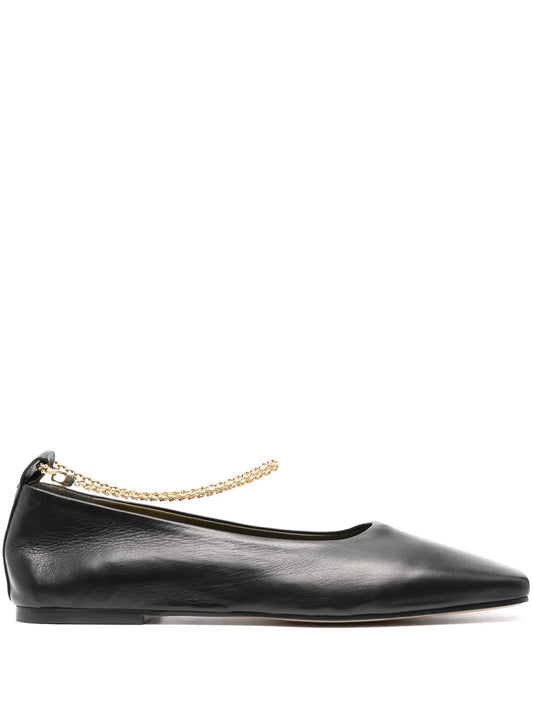 MARIA LUCA chain-link detail ballerina shoes