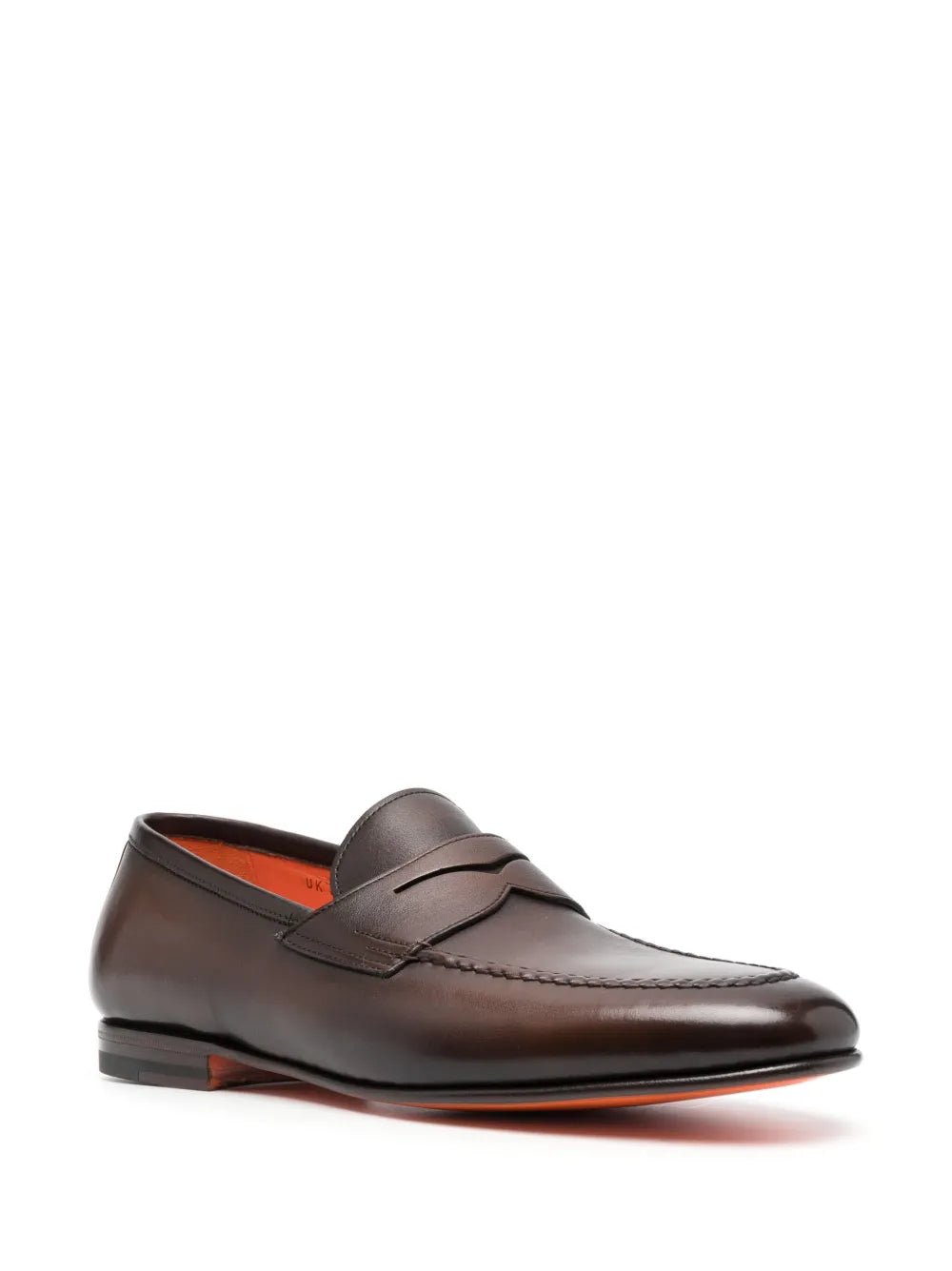 Santoni penny-slot leather loafers
