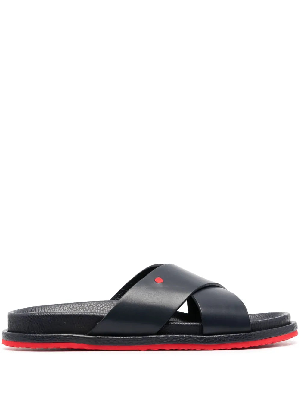 Kiton crossover-strap slip-on sandals