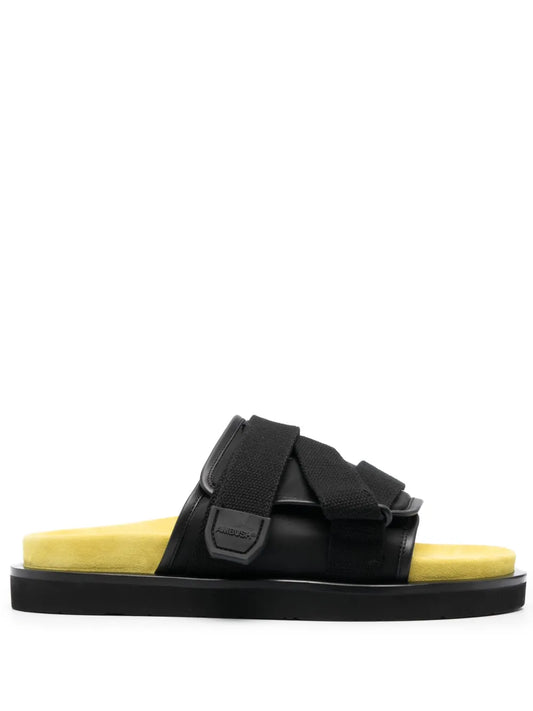 AMBUSH buckle-embellished padded slides