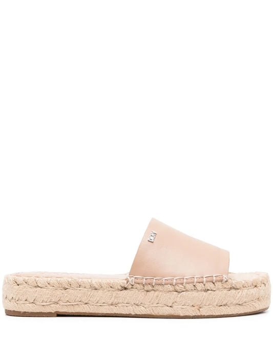 DKNY logo-lettering slip-on espadrilles