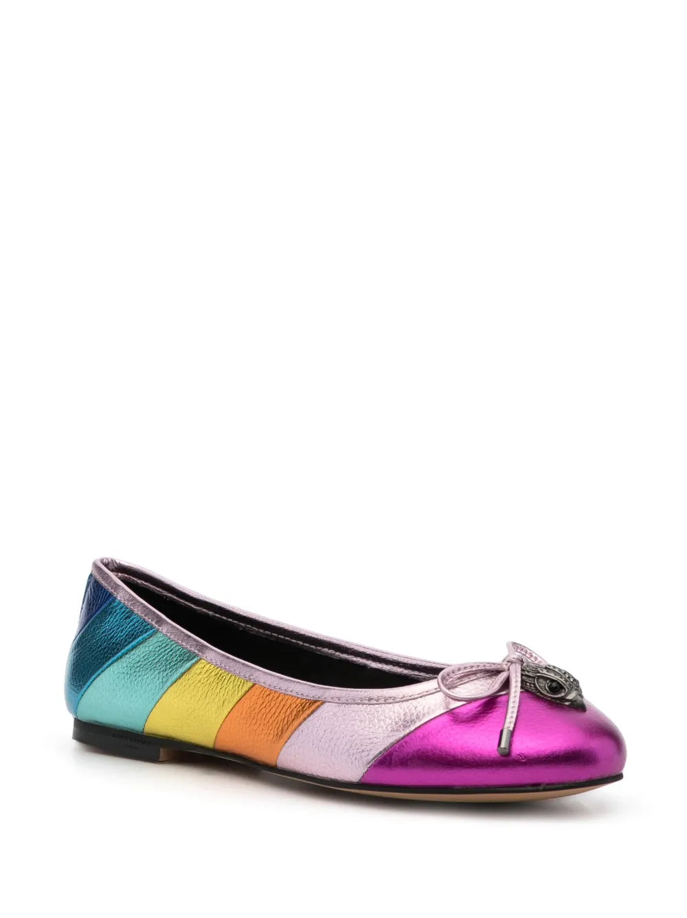 Kurt Geiger London Esme metallic-effect ballerinas