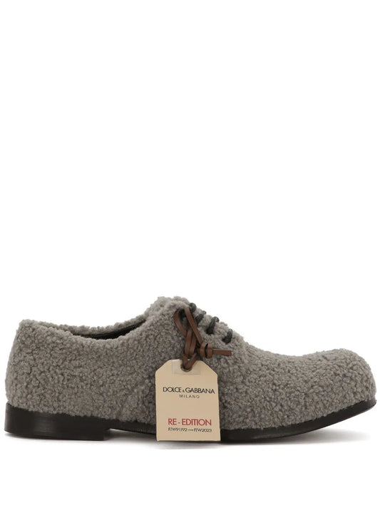 Dolce & Gabbana fleece derby shoes
