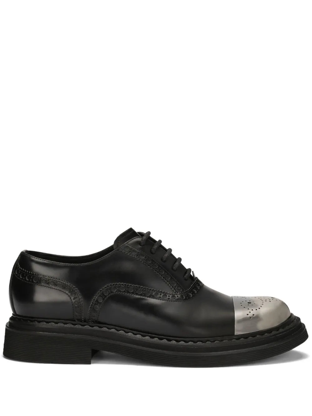 Dolce & Gabbana Francesina contrast-toecap rubber Derby shoes