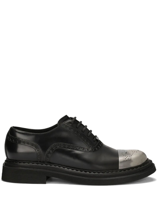 Dolce & Gabbana Francesina contrast-toecap rubber Derby shoes