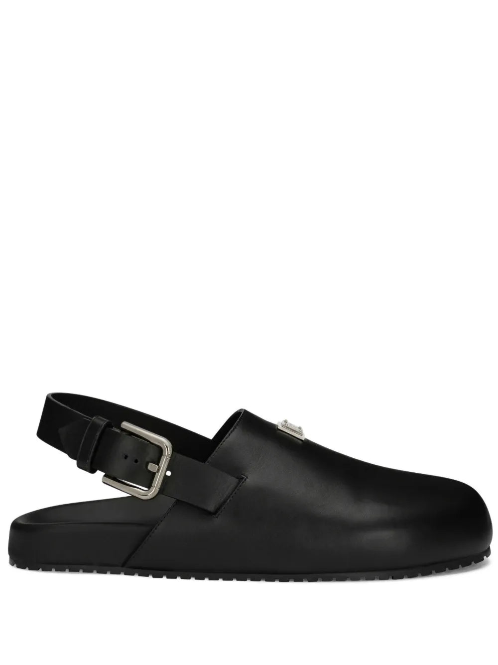 Dolce & Gabbana logo-plaque buckled leather sandals