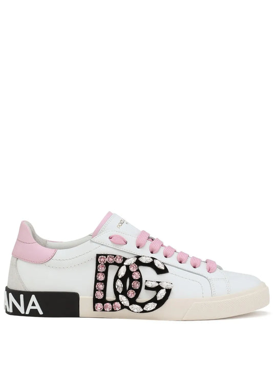Dolce & Gabbana Portofino rhinestone-logo sneakers