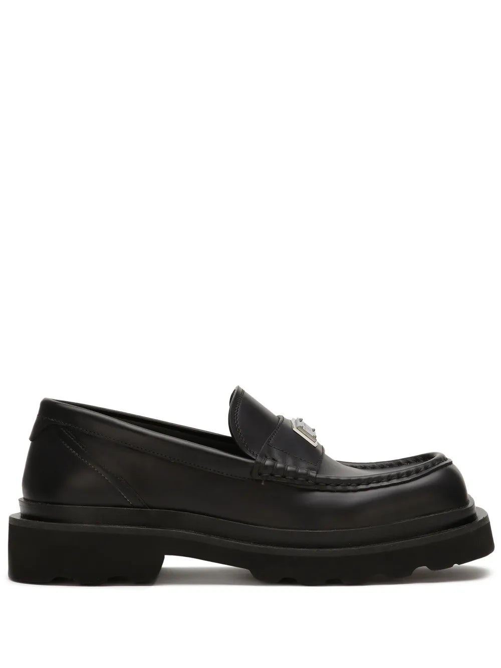 Dolce & Gabbana logo-plaque leather loafers 