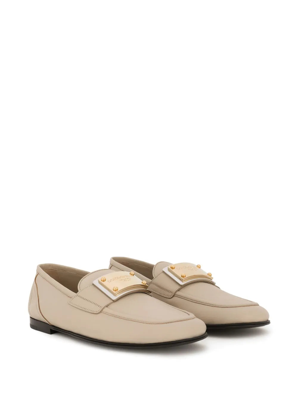 Dolce & Gabbana logo-plaque leather loafers
