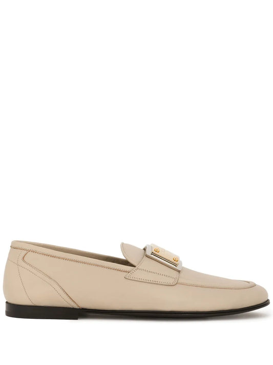 Dolce & Gabbana logo-plaque leather loafers