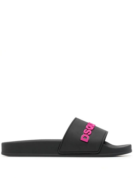 DSQUARED2 embossed-logo slides