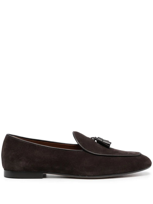 Tod's tassel-detail suede loafers