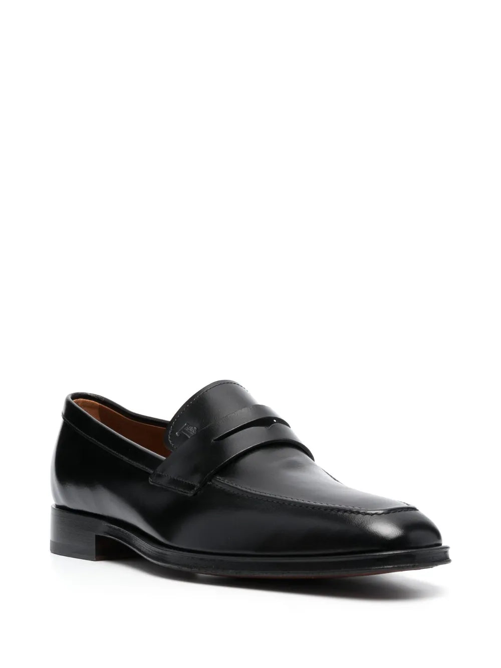 Tod's square-toe high-shine loafers