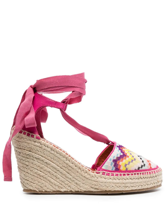 Missoni zigzag-woven wedge espadrilles