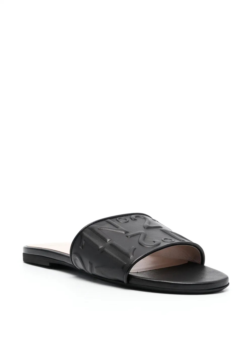 Nº21 logo-embossed leather slides