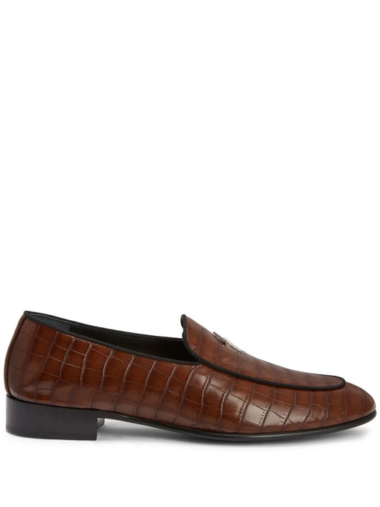 Giuseppe Zanotti Rudolph crocodile-effect leather loafers