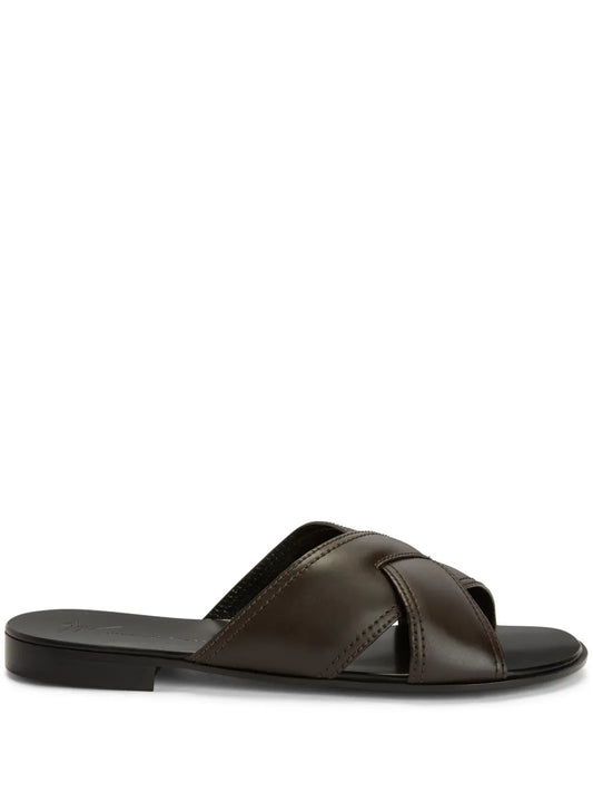 Giuseppe Zanotti Flavio crossover leather slides