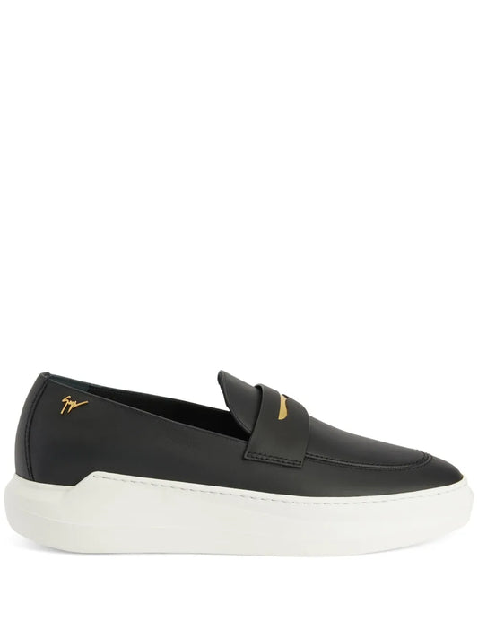 Giuseppe Zanotti New Conley logo-plaque loafers