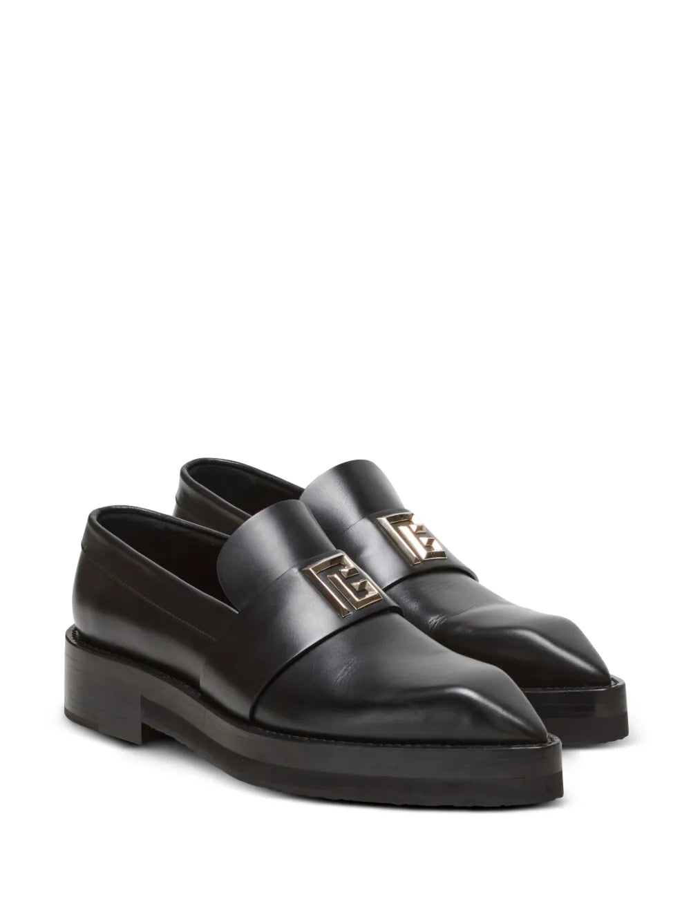 Balmain Ben logo-lettering loafers 