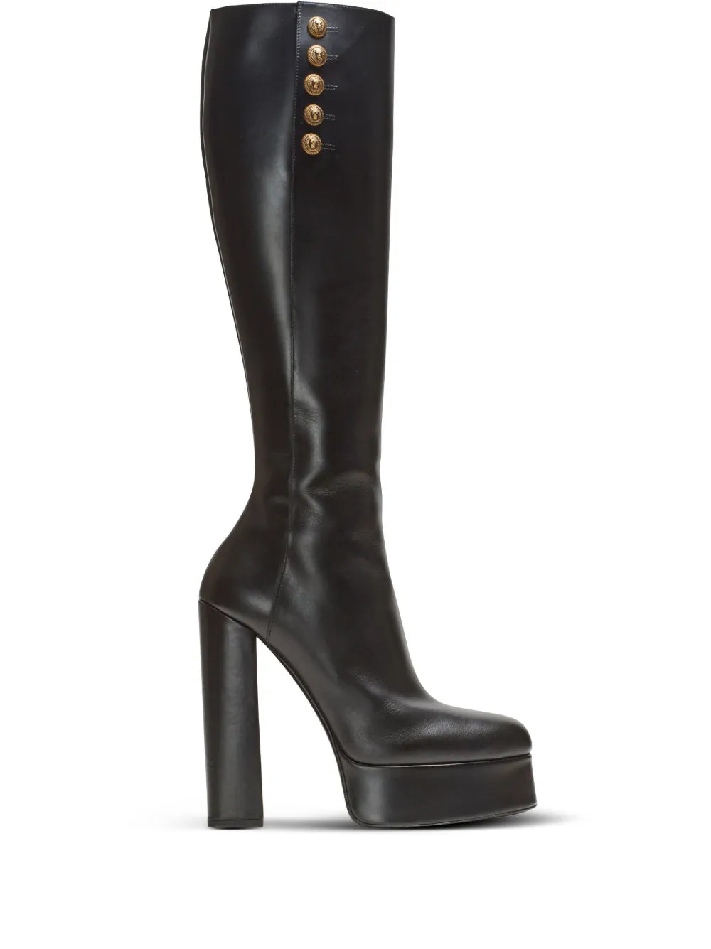 Balmain Brune 135mm knee-high leather boots