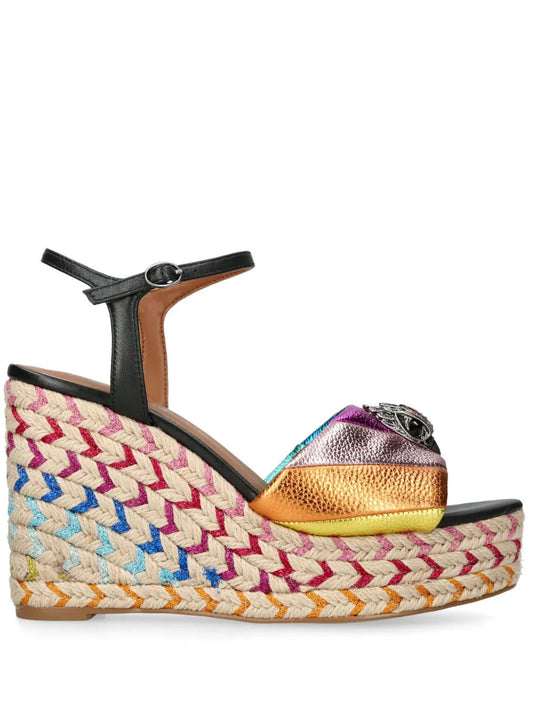 Kurt Geiger London Kensington 105mm metallic-threading espadrilles