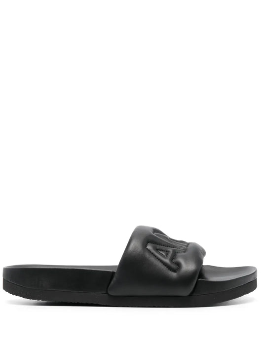 AMBUSH logo quilted slides