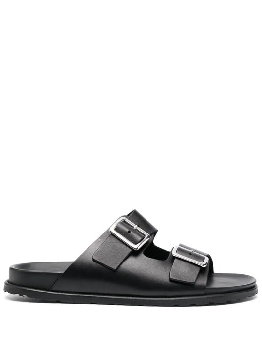 Scarosso buckle leather sandals