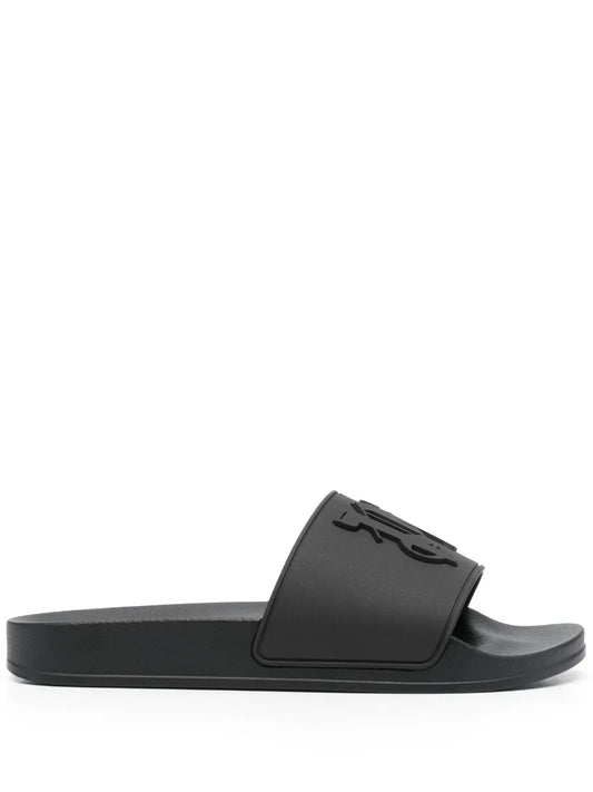 Palm Angels rubberised monogram flat slides
