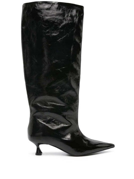GANNI 45mm knee-high mid-heel boots