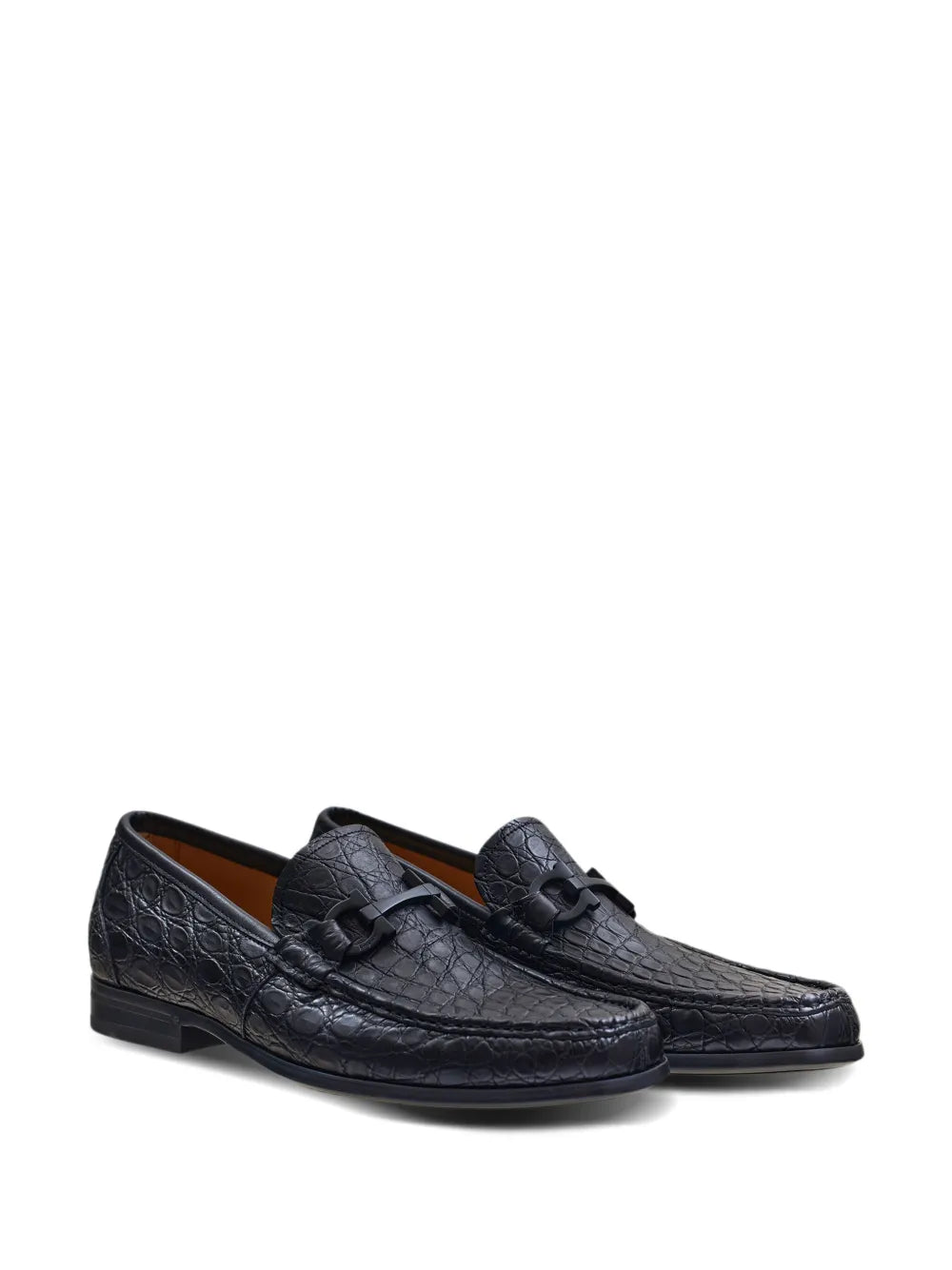 Ferragamo Gancini-detail leather loafers