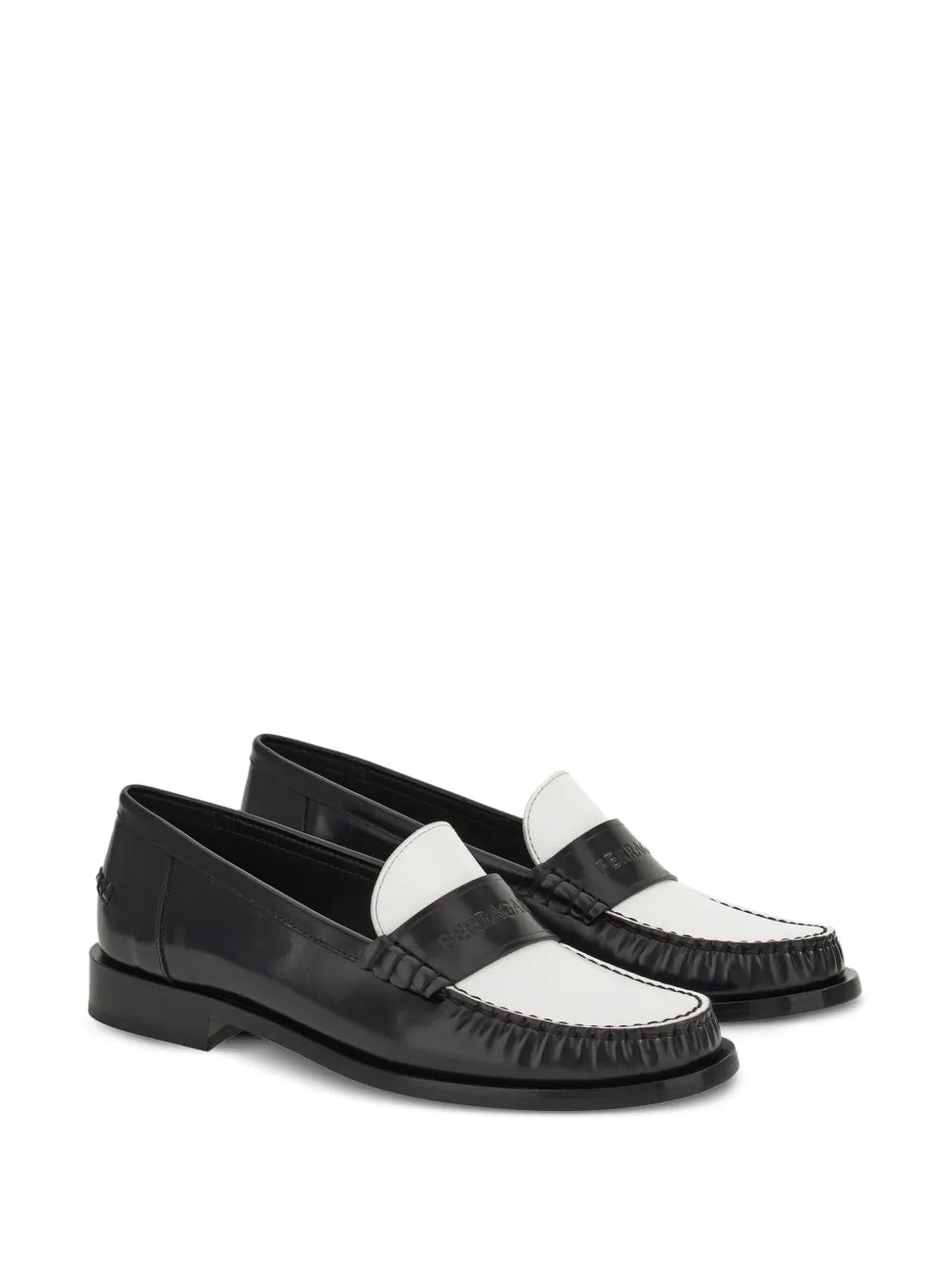Ferragamo debossed-logo leather loafers