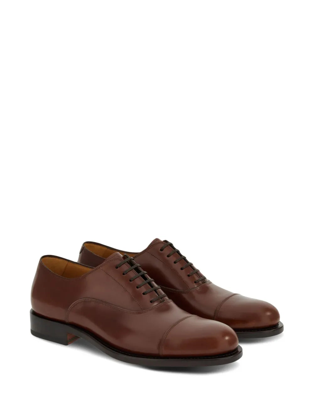 Ferragamo round-toe leather oxford shoes 