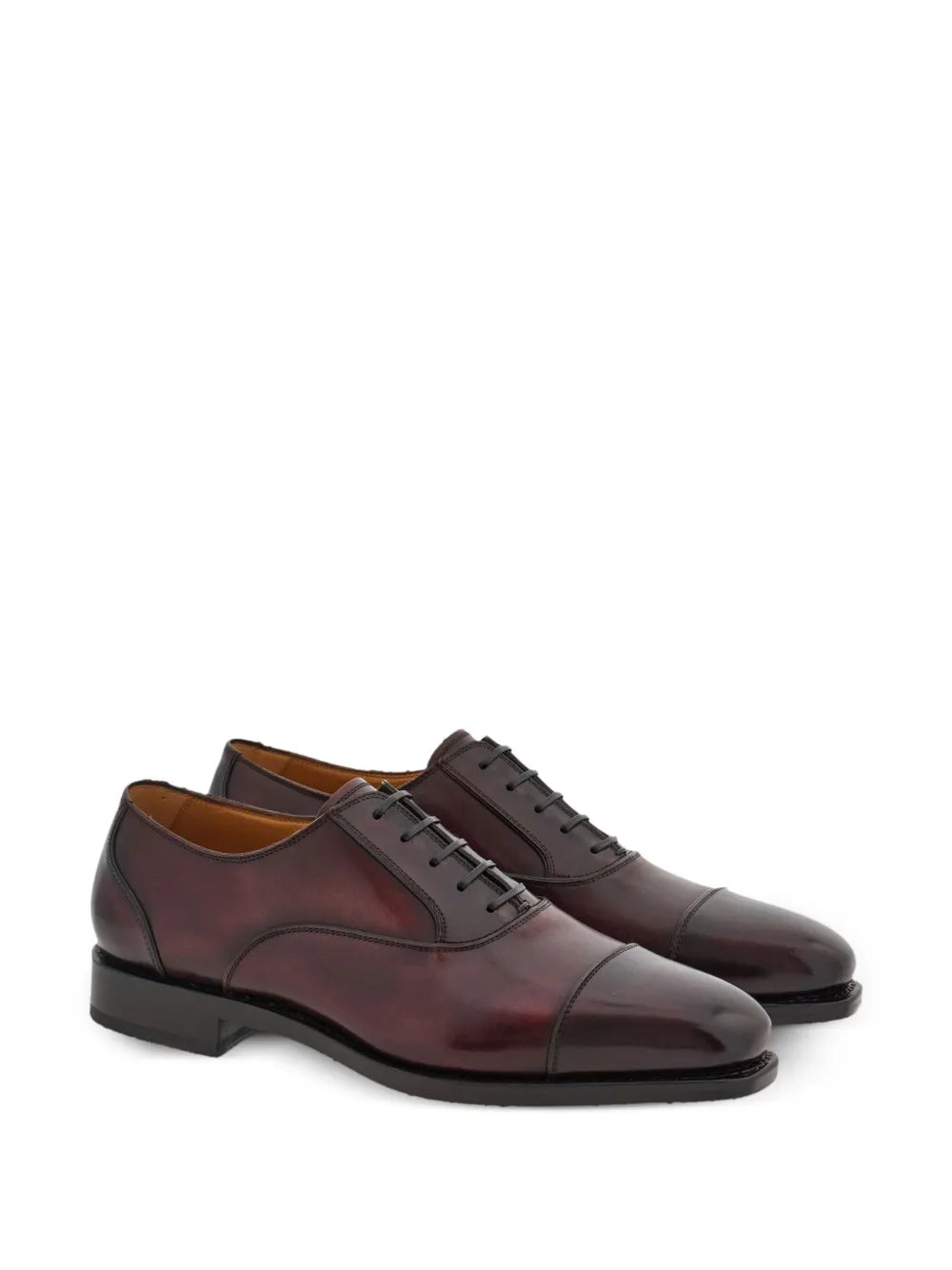 Ferragamo square-toe leather oxford shoes