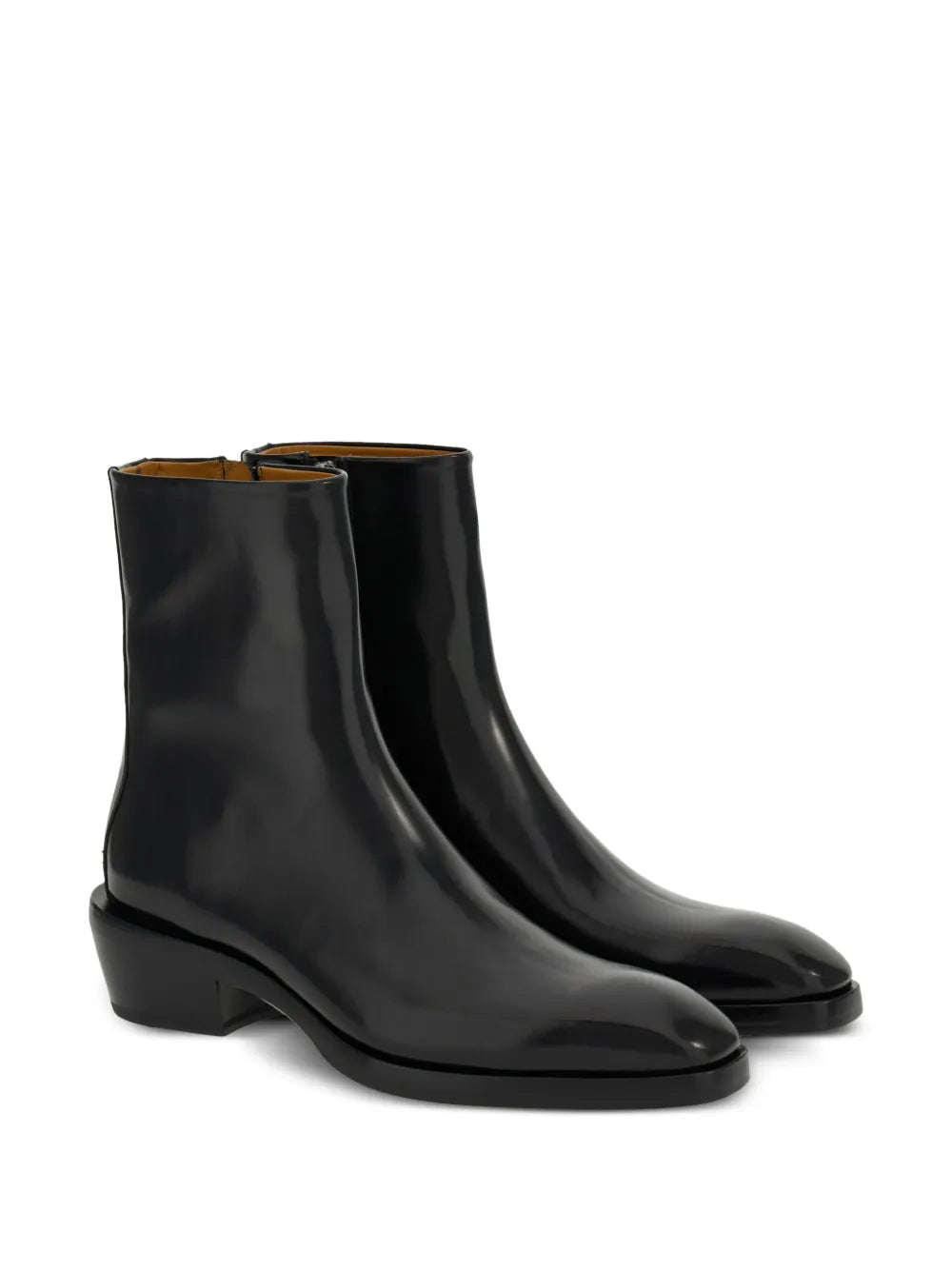 Ferragamo squared-toe leather ankle boots