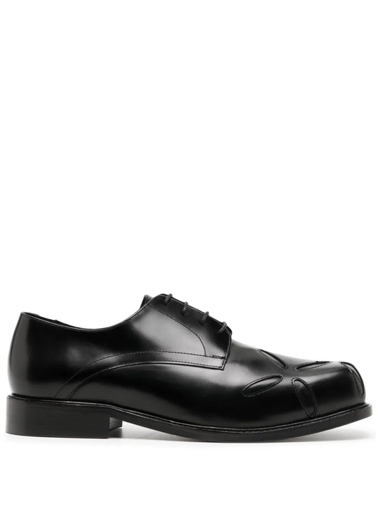 Stefan Cooke embroidered-detail leather derby shoes